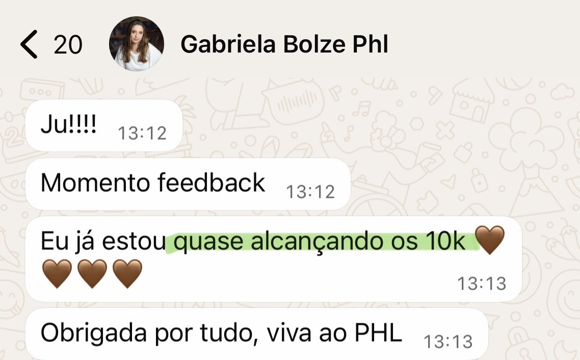Depoimento de aluna