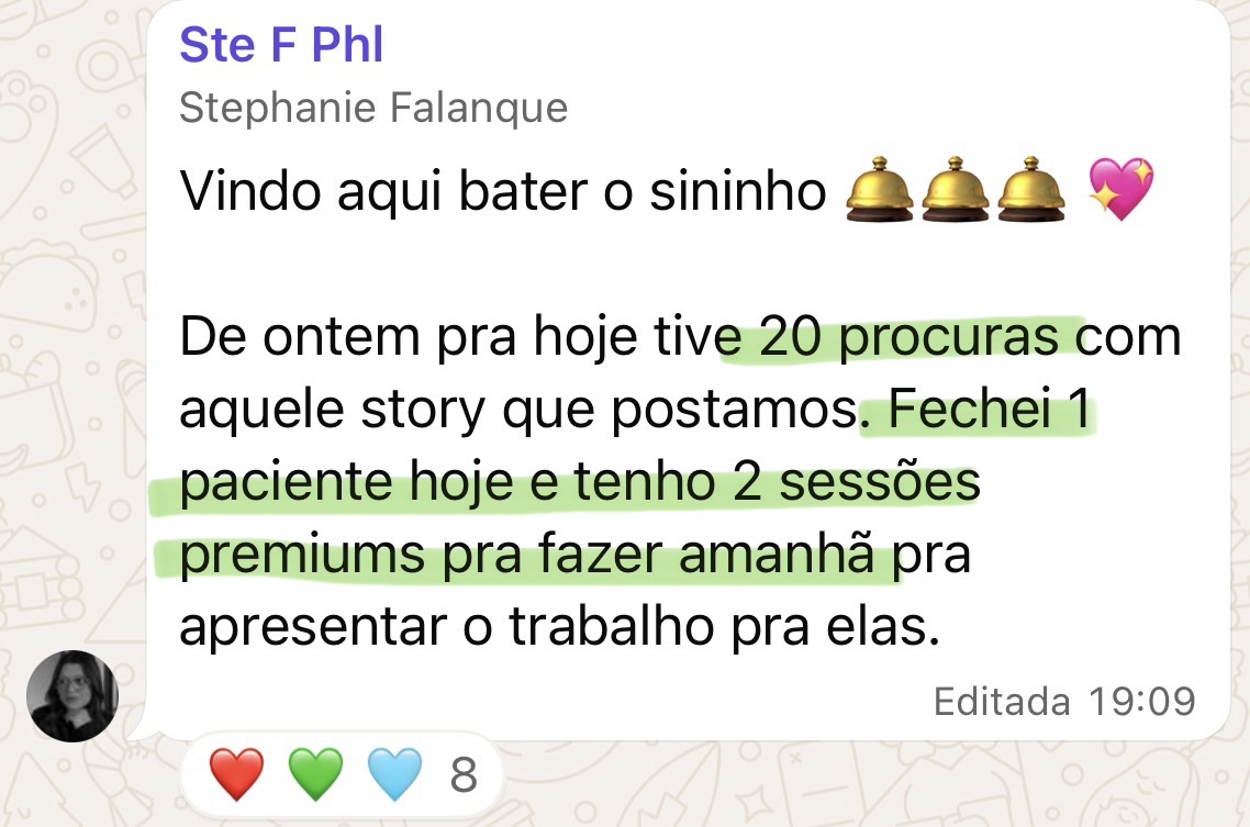 Depoimento de aluna
