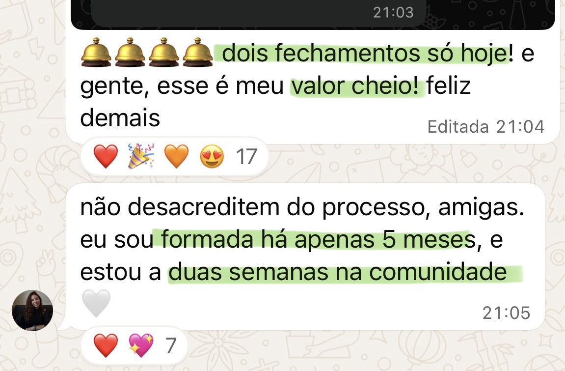 Depoimento de aluna